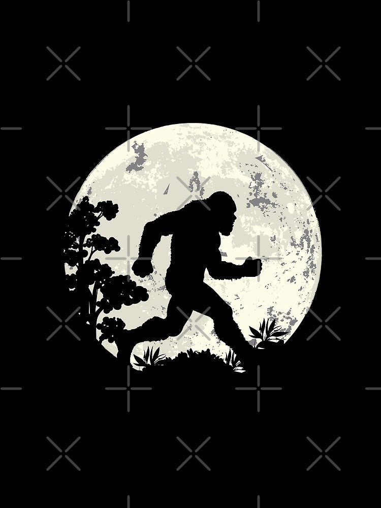 sasquatch / bigfoot running through forest by TEEDESIGMSTUDIO
