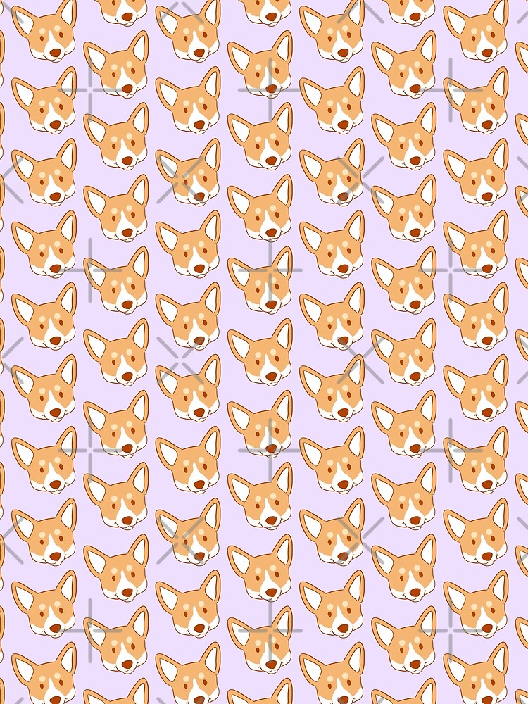 Cute pembroke welsh corgi dog face illustration by Yaragold
