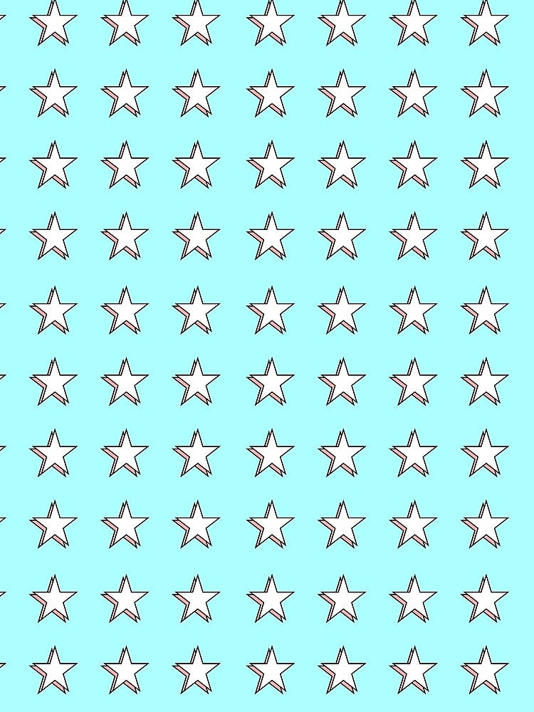 Pastel Pink & White Aesthetic Shadow Stars Y2K Retro Star Pack by Aesthetic Crew