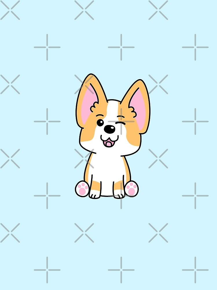 Cute Corgi Winking Flirty by DimensionC169