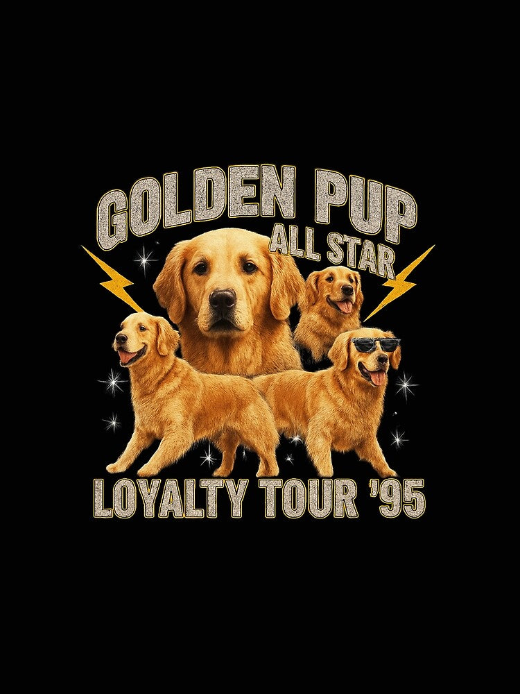 Vintage Golden Retriever Dog Bootleg Retro 90s Graphic by Bambiino86