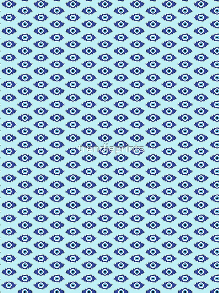 Evil Eye – Boho Protection Symbol, Nazar Amulet Design, Spiritual Aesthetic, Mystic Blue Eye Illustration by trendieprints