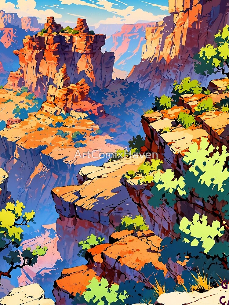 Vibrant Cliffs of Grand Canyon: A Nature Lover's Dream by ArtComixHaven