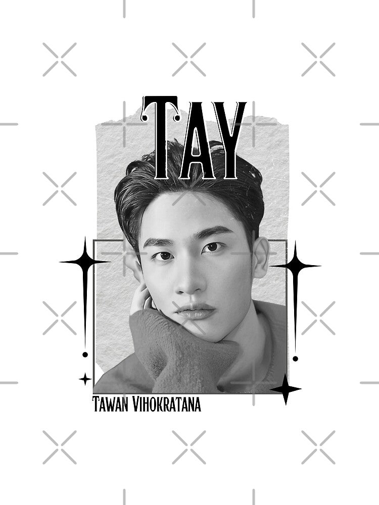 Tay (Tawan Vihokratana) Thailand Actor  Thai drama Entertainment Scrapbook Collage Cozy Y2K Vintage Design by HELL0WBELLO
