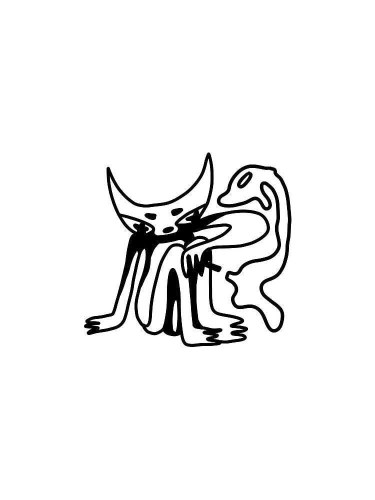 Sad demon smoking by dejaVI