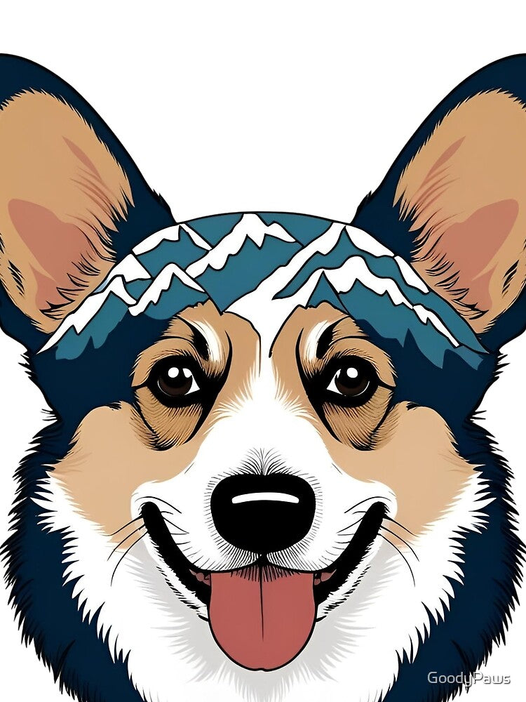 Mountain Silhouette of a Welsh Corgi Pembroke by GoodyPaws