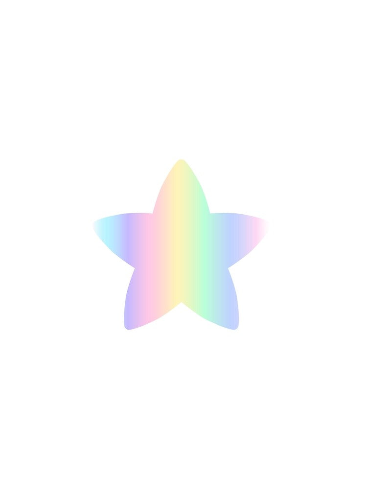 Pastel Aura Star Gradient Y2K Cute Aesthetic by SolutionsArt