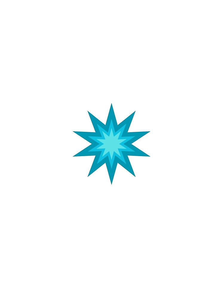 Retro Y2K Blue Gradient Starburst Sparkle by SolutionsArt