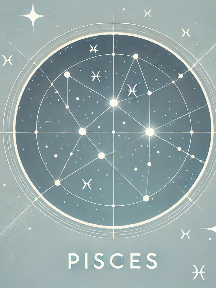 Minimalist Pisces Constellation Design by Designeerguy
