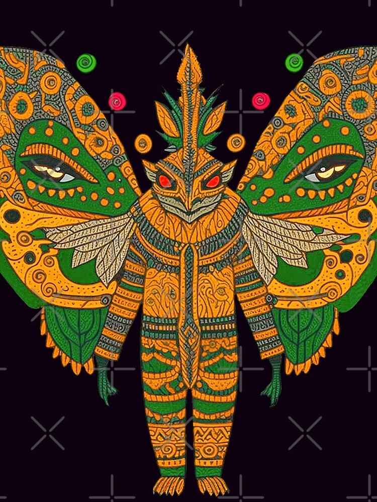 Bow Down To Mothan Folk art style vintage illustration by ARTIZIT