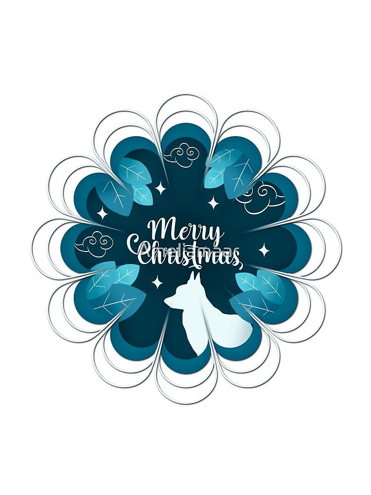Corgi Merry Christmas Flower by Ameliamaar