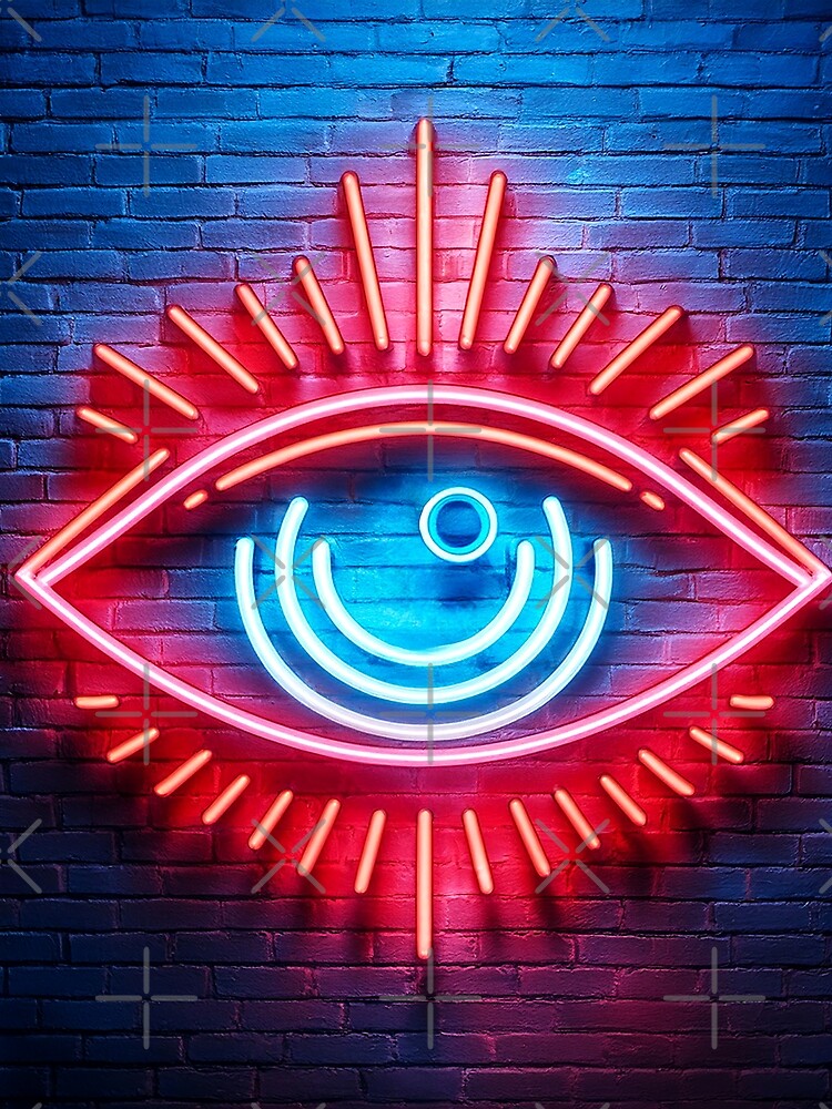All Seeing Eye Neon Sign by ArtFactoryAI