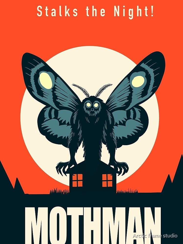 Mothman, Cryptid, Vintage, Retro, by Arctic frame studio