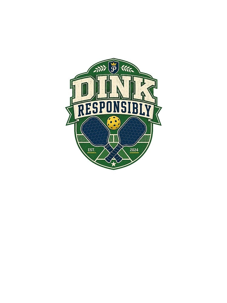 Vintage Pickleball Dink Responsibly Retro Paddle Club Design by Soft Panic Studio