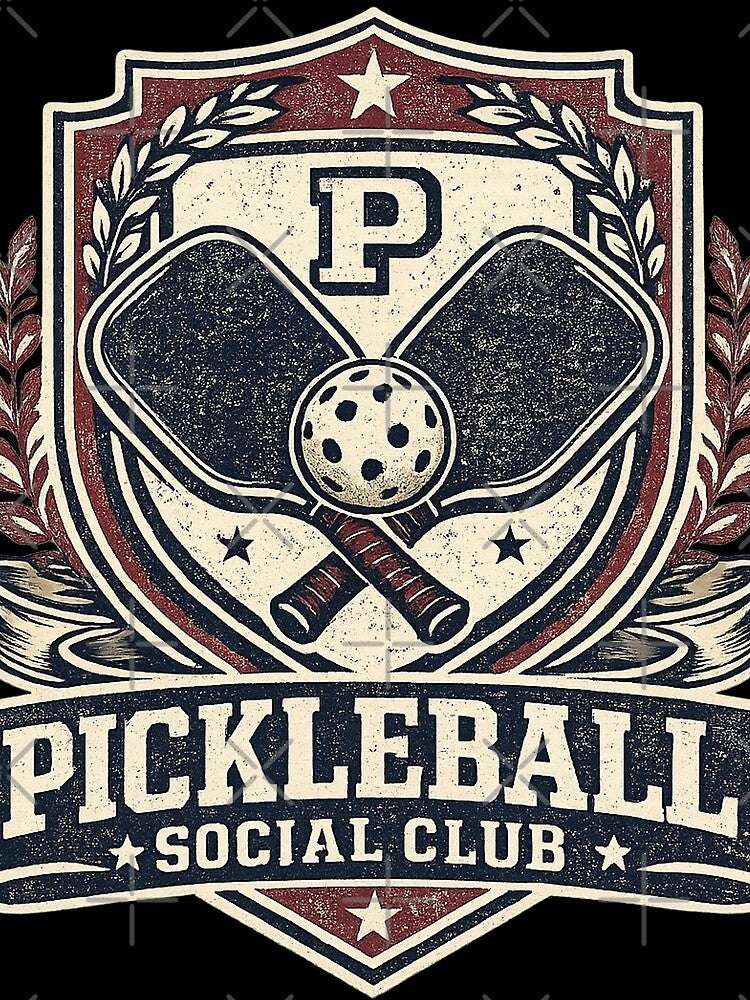 Pickleball Social Club Varsity Vintage Sports Team Racket Player by UnivStore