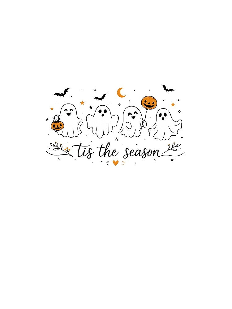 Tis The Season Halloween, Retro Ghost, Halloween, Pumpkin Season, Cute Pumpkin Ghosts by Quiajia