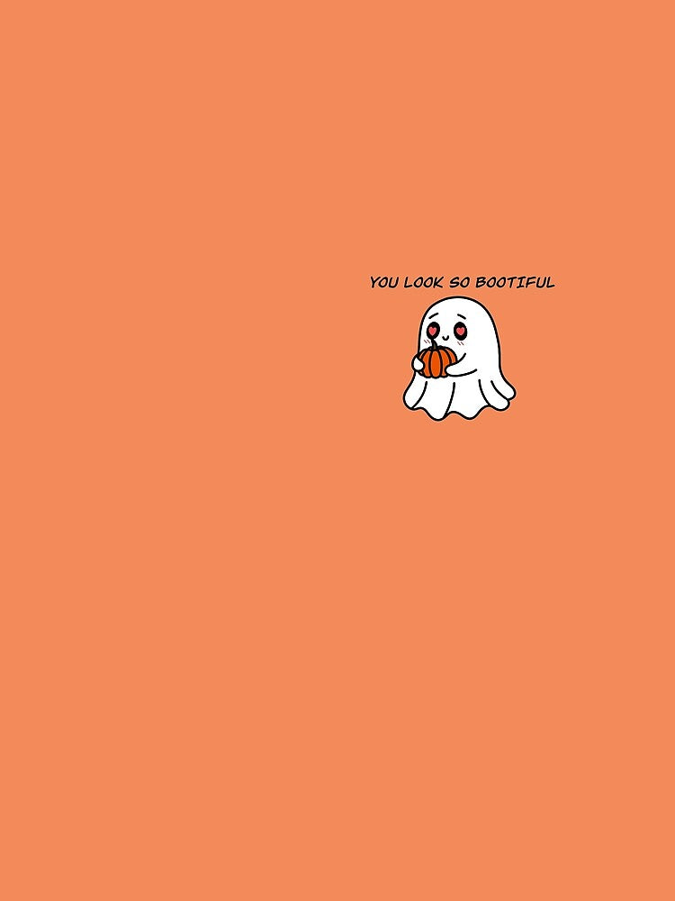 Cute Ghost Holding Pumpkin with Halloween Pun by zubinshi