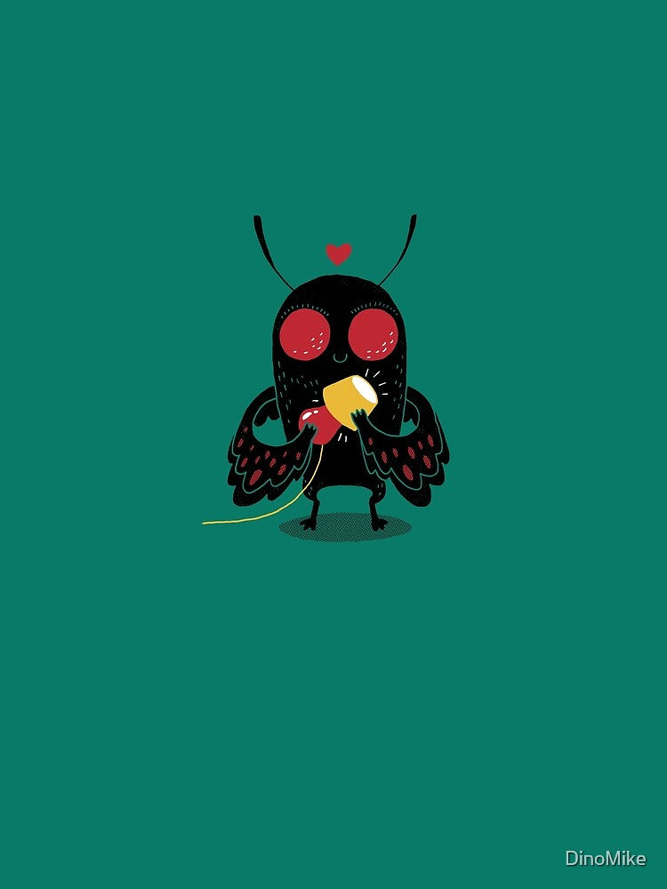 Mothman Love Lamp by DinoMike