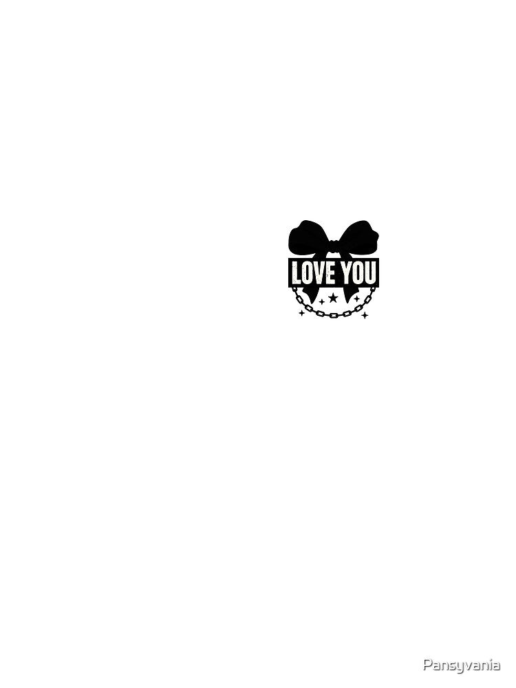 LOVE YOU | Bold Black Bow with Chain & Star Aesthetic by Pansyvania