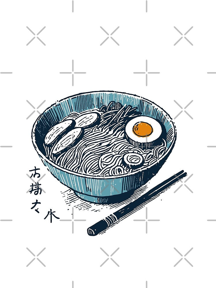 Ramen Noodles Ukiyo-e Japan Retro Streetwear by LuminOrb