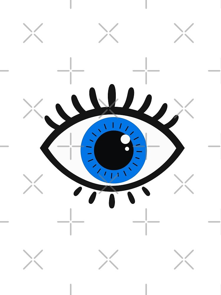 Blue Evil Eye Protection Mystical Symbol by teeperfect