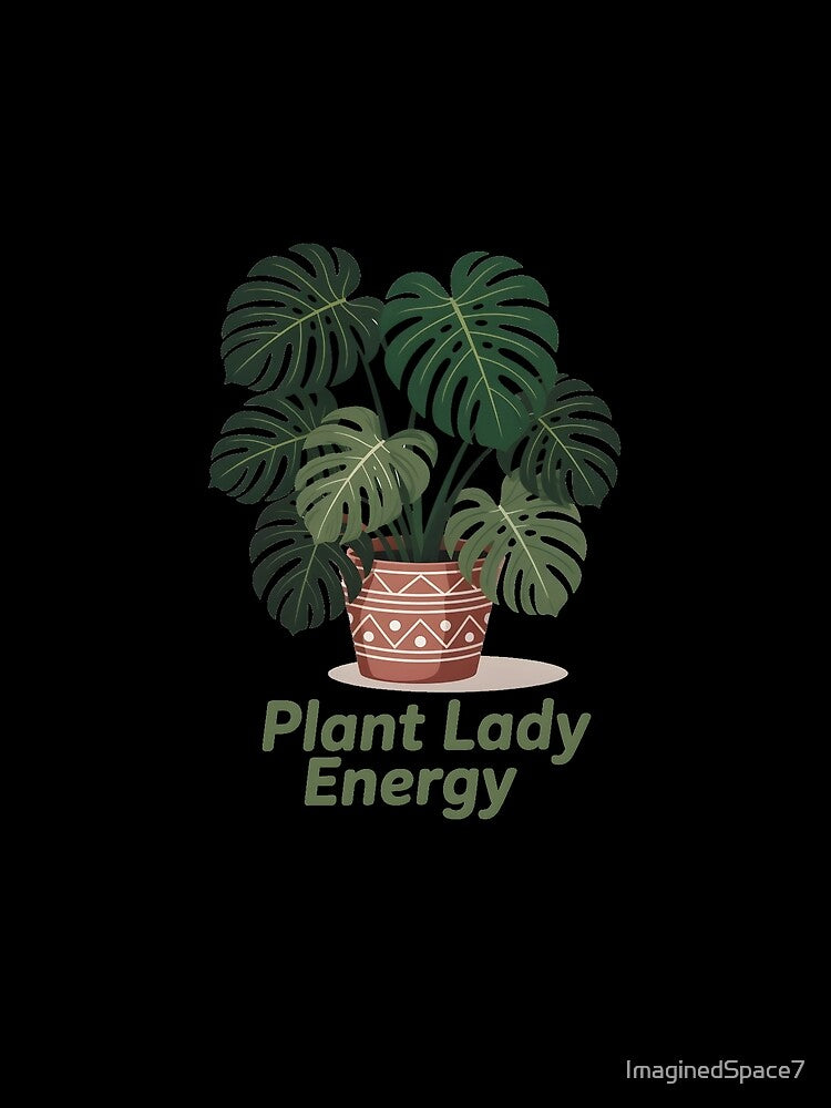 Plant Lady Energy – Monstera Plant Lover Aesthetic Cute Botanical T-Shirt by ImaginedSpace7