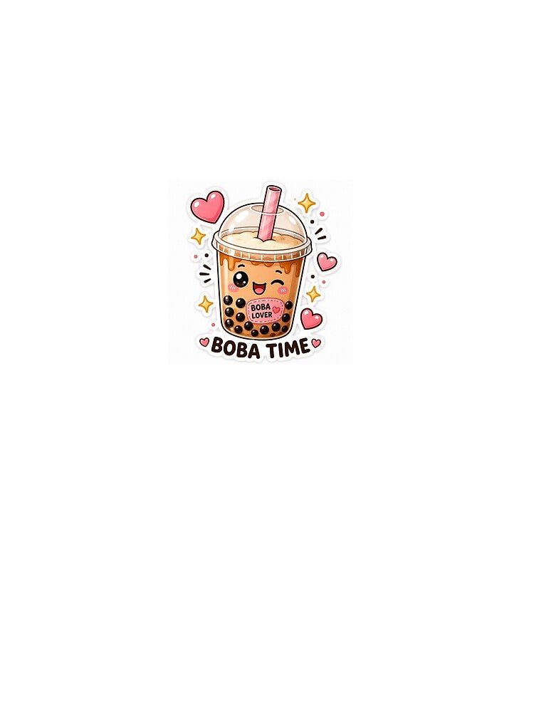 Cute Kawaii Boba Tea Sticker - Boba Time Bubble Tea Lover Cartoon by dkdesign26