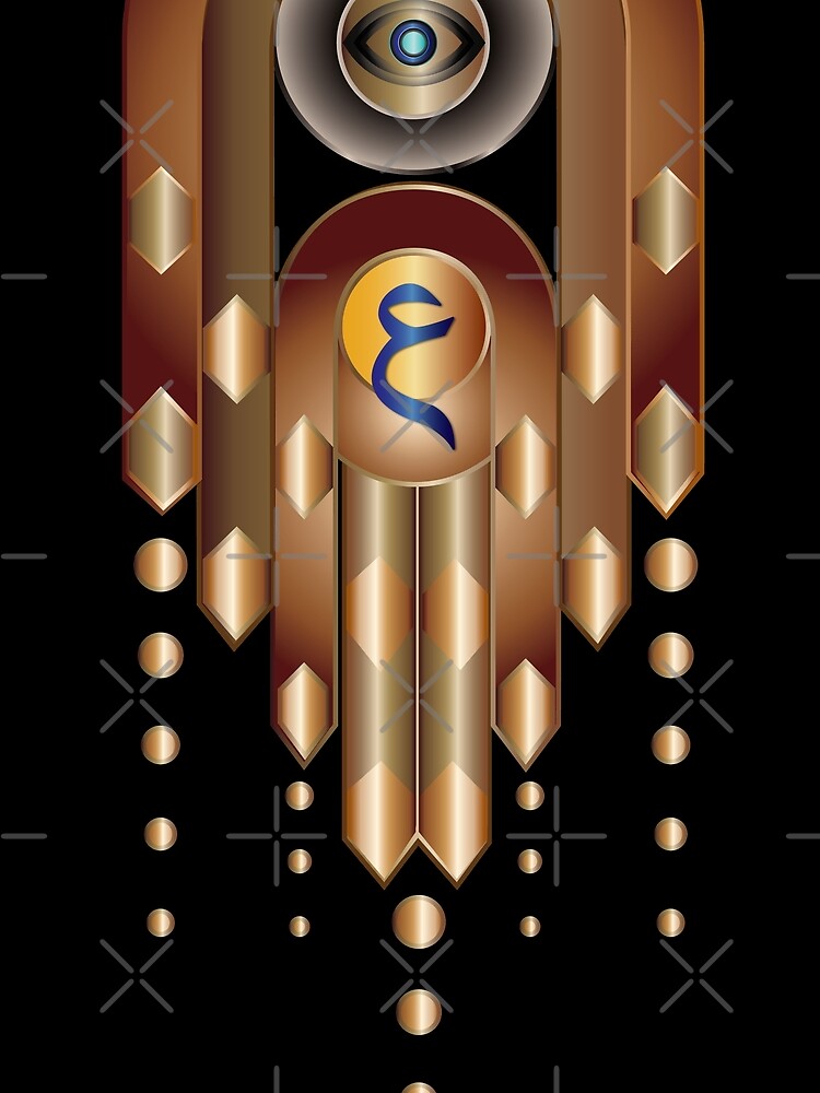 Modern Golden Hamsa Eye-Hand by Nobiya