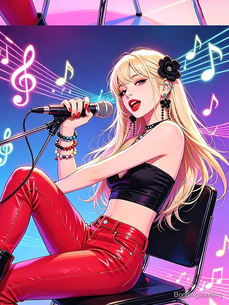 Y2K Blonde Singer — Music Notes Aesthetic by Bondingbonding