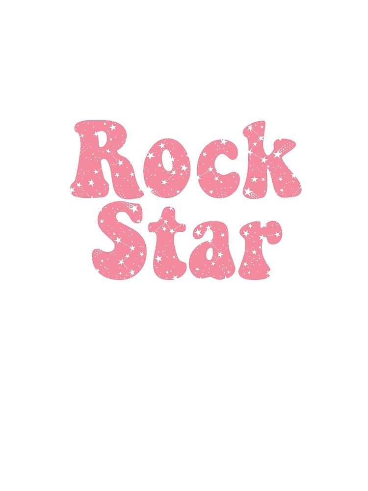 Retro Pink Rock Star Lettering by The secret storage room