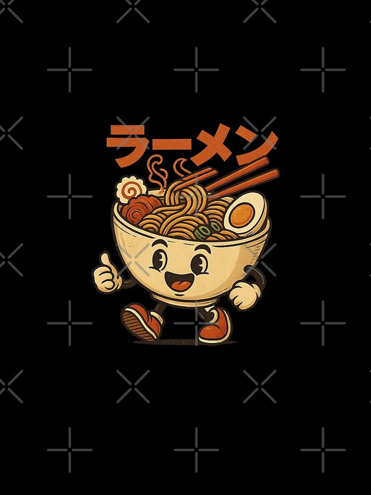 Happy Ramen Bowl – Retro Kawaii Noodle Vibes by Kampendesigns