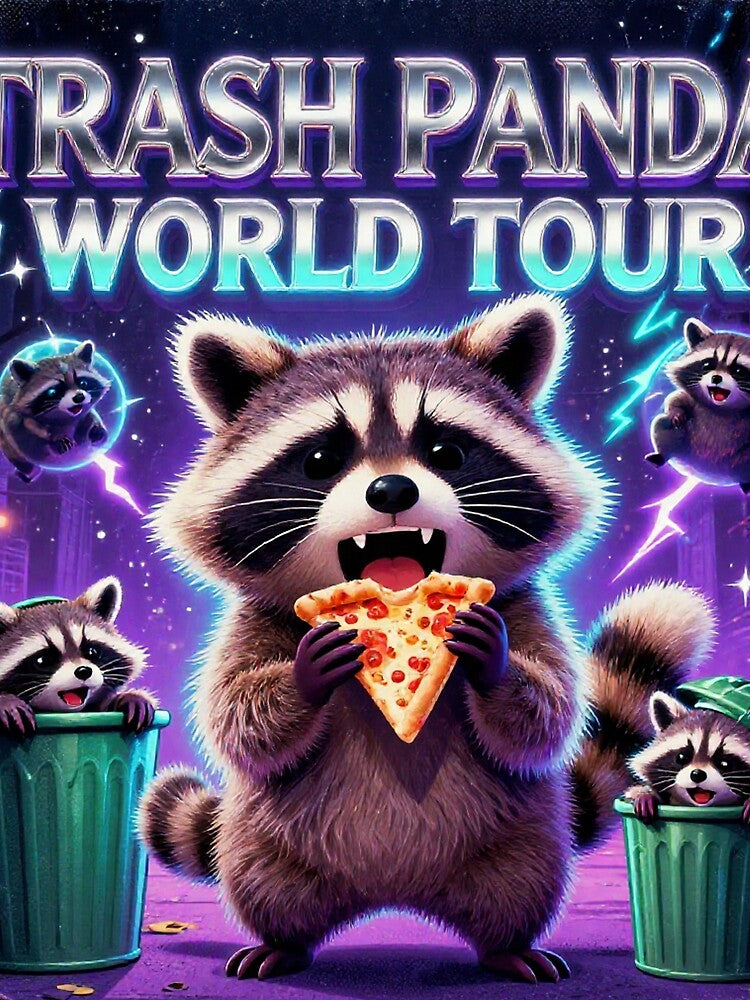 Trash Panda World Tour Vintage Bootleg Rap Tee Raccoon by gaogle