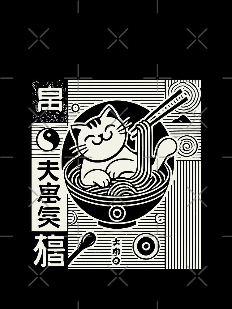 Japanese Retro Ukiyo-e Streetwear With Ramen by LuminOrb