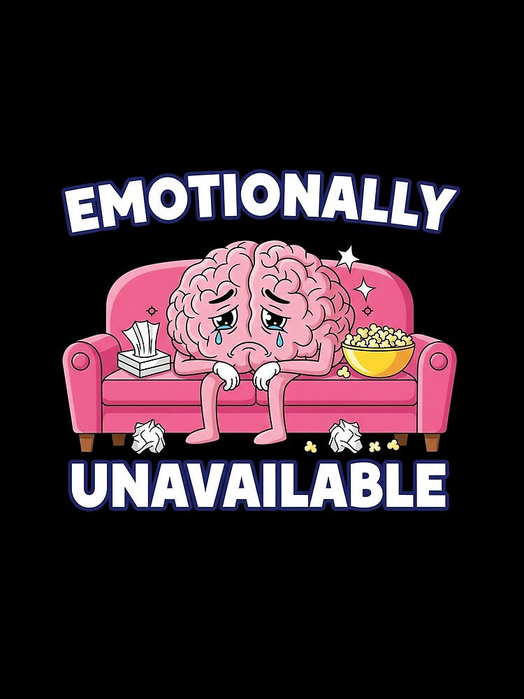 Emotionally Unavailable: Brain on Couch Pop Art by kubix81