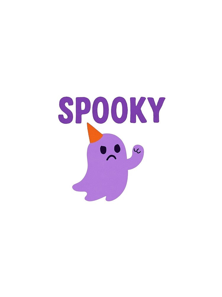 Cute Spooky Lavender Ghost Cartoon for Halloween by RuweisVibes
