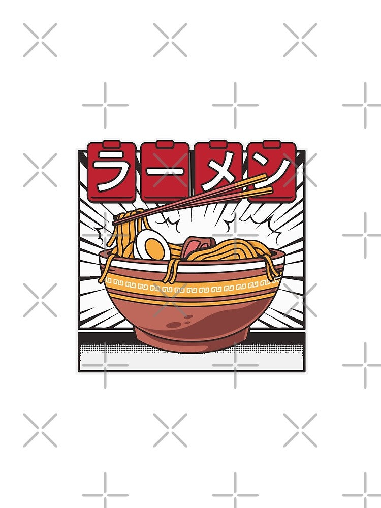 Vintage retro japanese ramen noodle on bowl by HichamMissiame