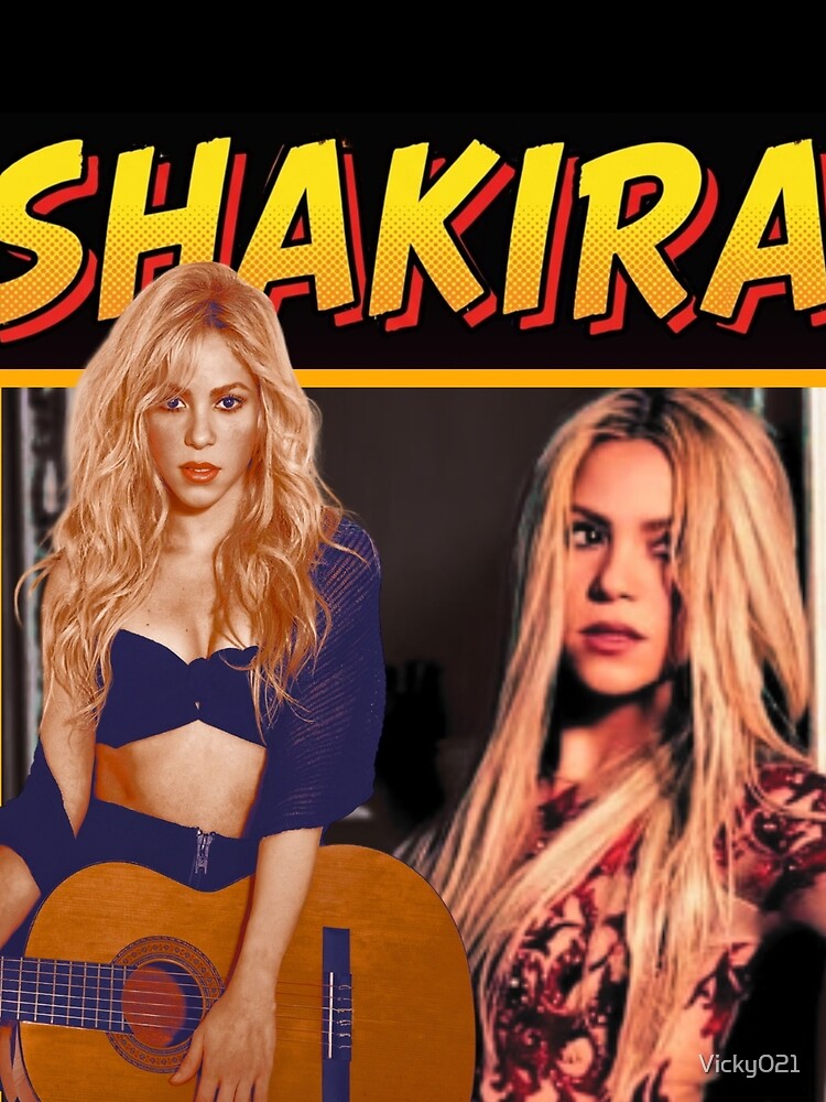 Shakira Guitar Pop Art Collage Music Poster by Vicky021