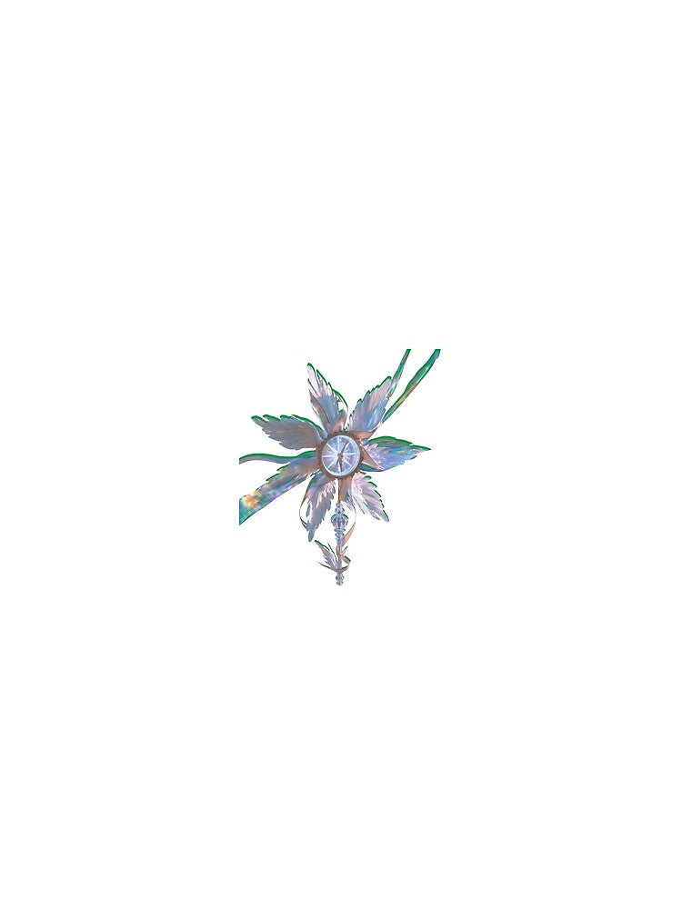 Iridescent Crystal Star Flower - Aesthetic Botanical Art by Brandady