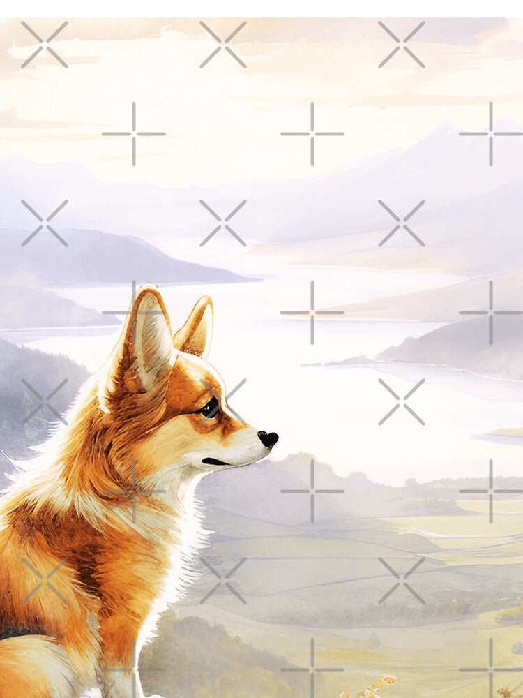 Corgi Looking At The Mountain View by TheAnimalZ00