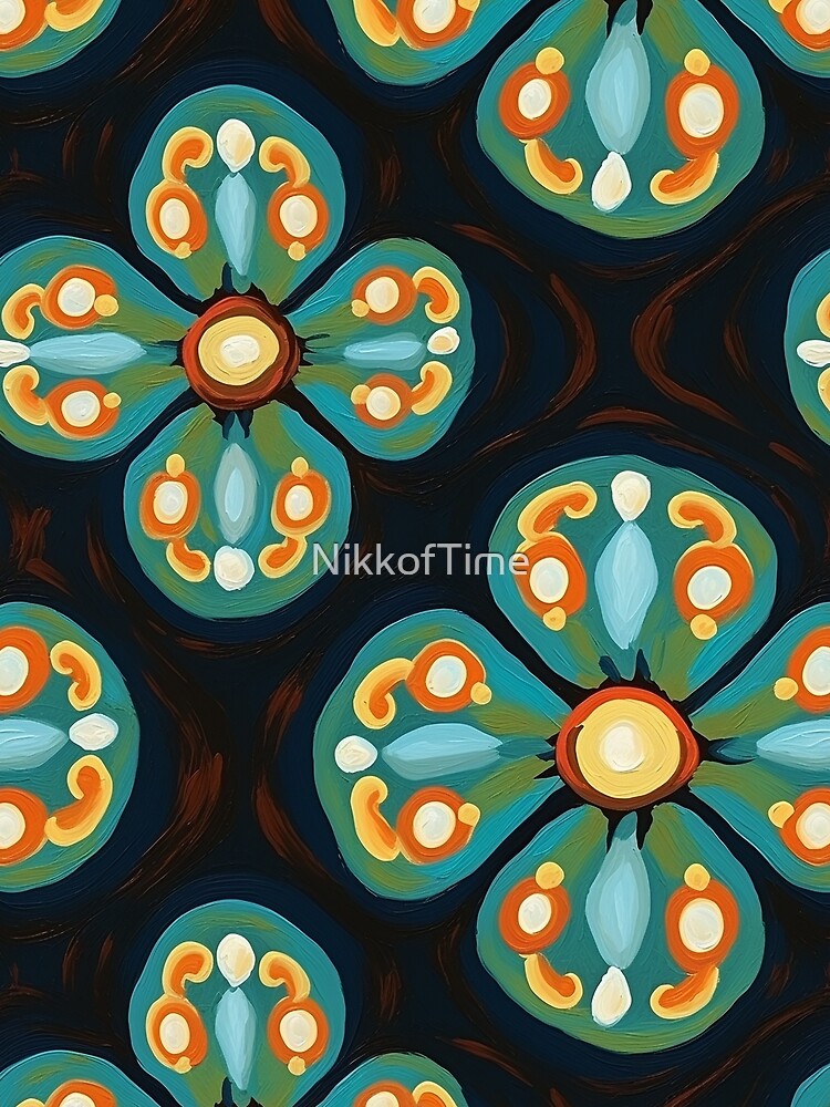 Vintage Vibes: 70s Groovy Floral Patterns by NikkofTime