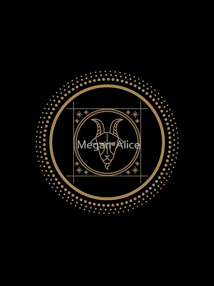 Modern Capricorn Zodiac Art | Luxury Astrology Print by Megan-Alice