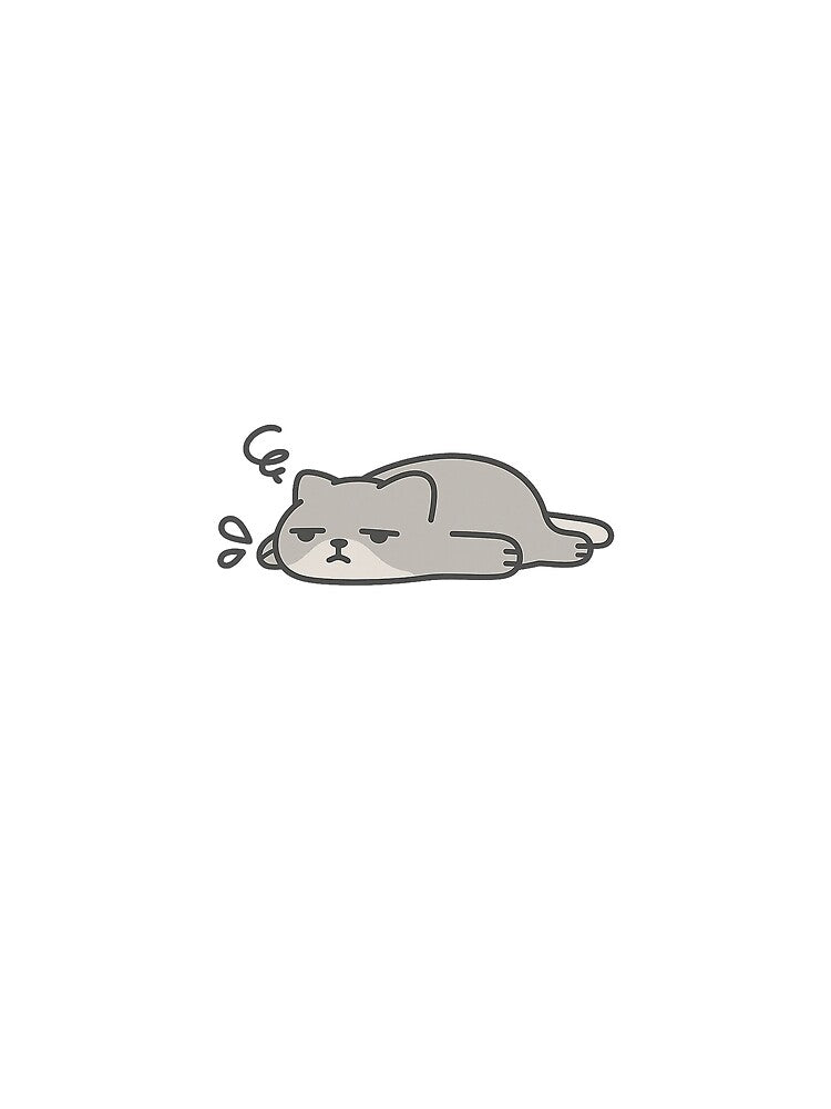 Emotionally Flattened Cat – I Simply Cannot Sticker by Tripconic