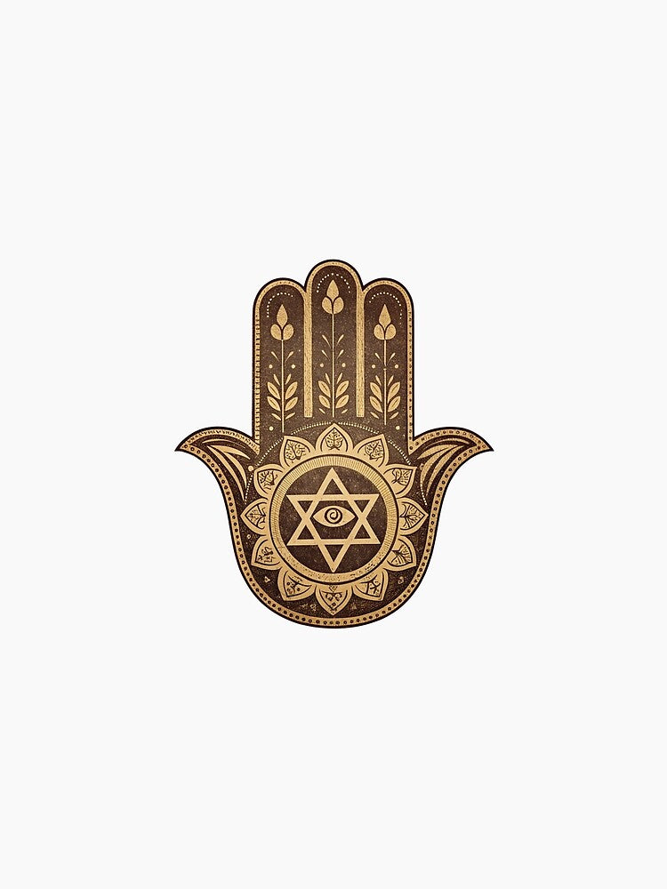 Hamsa hand brown by Lucky 777