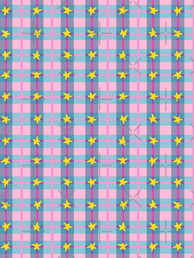 plaid star pattern by trinketgal