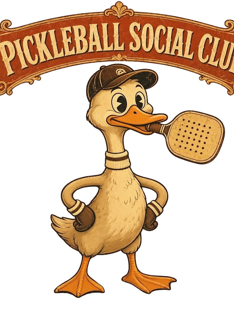 Vintage Pickleball Social Club Funny Goose Retro by  Bold Border Studio.
