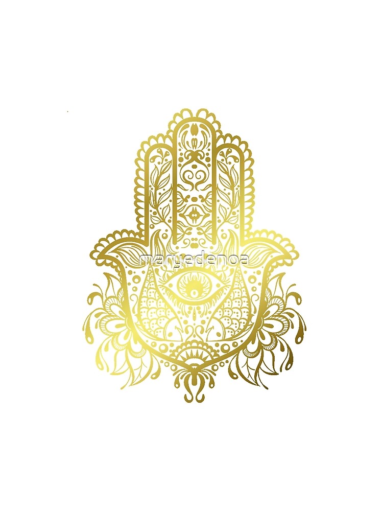Royal Golden Hamsa Hand by maryedenoa