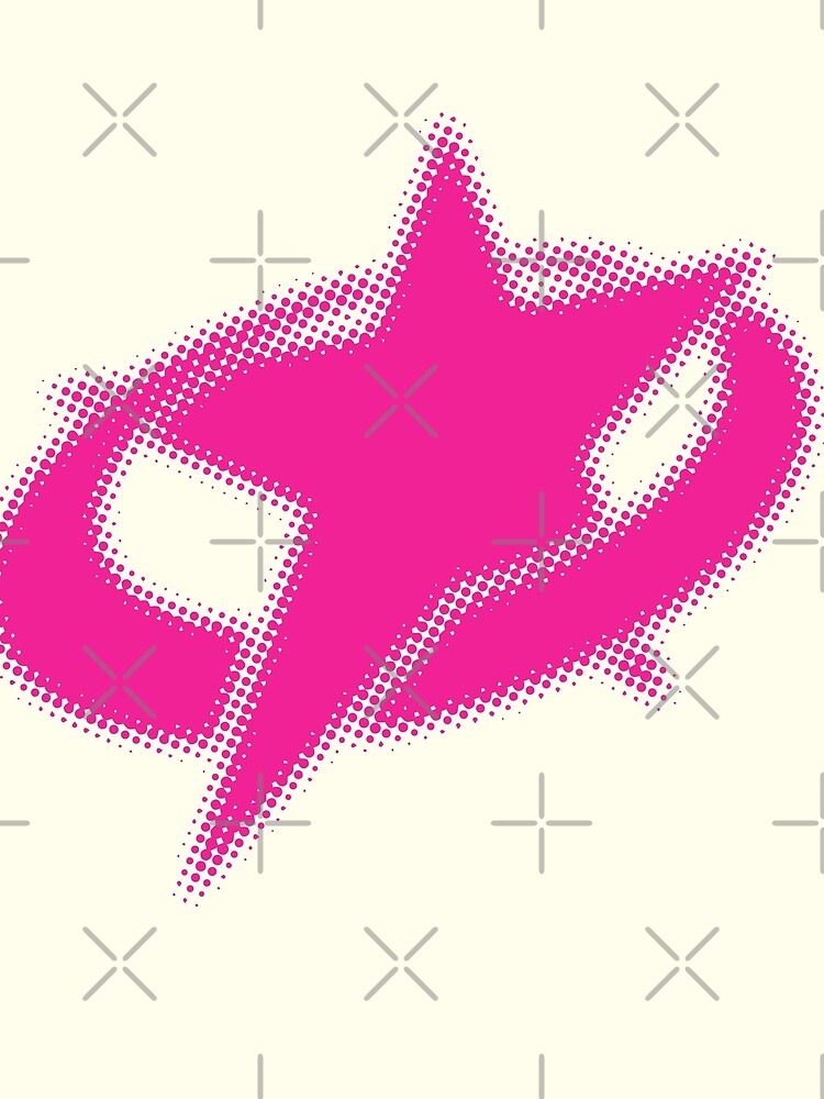 Y2K Pink Halftone Star Ring – Retro Cyber Pop Aesthetic by EJRdesign