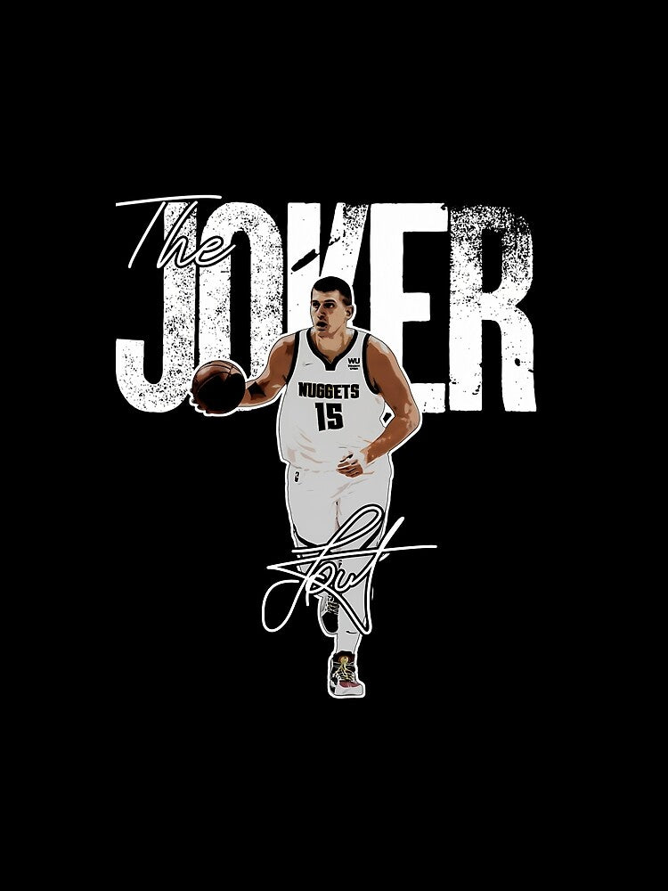 Nikola Jokic The Joker Basketball Denver Signature Vintage Retro 80s 90s Bootleg Rap Style by ‪Laila Eisa‬‏