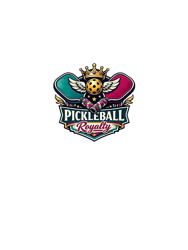 Pickleball Royalty – Crowned Paddle Badge Design by Timeless Junction