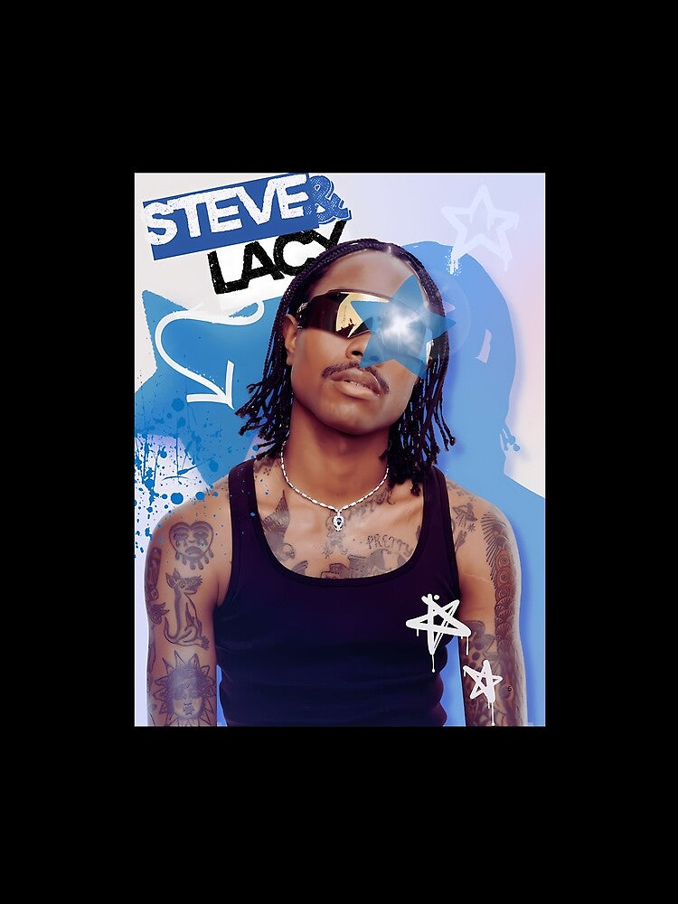Steve Lacy Y2K Blue Portrait by onpassive7